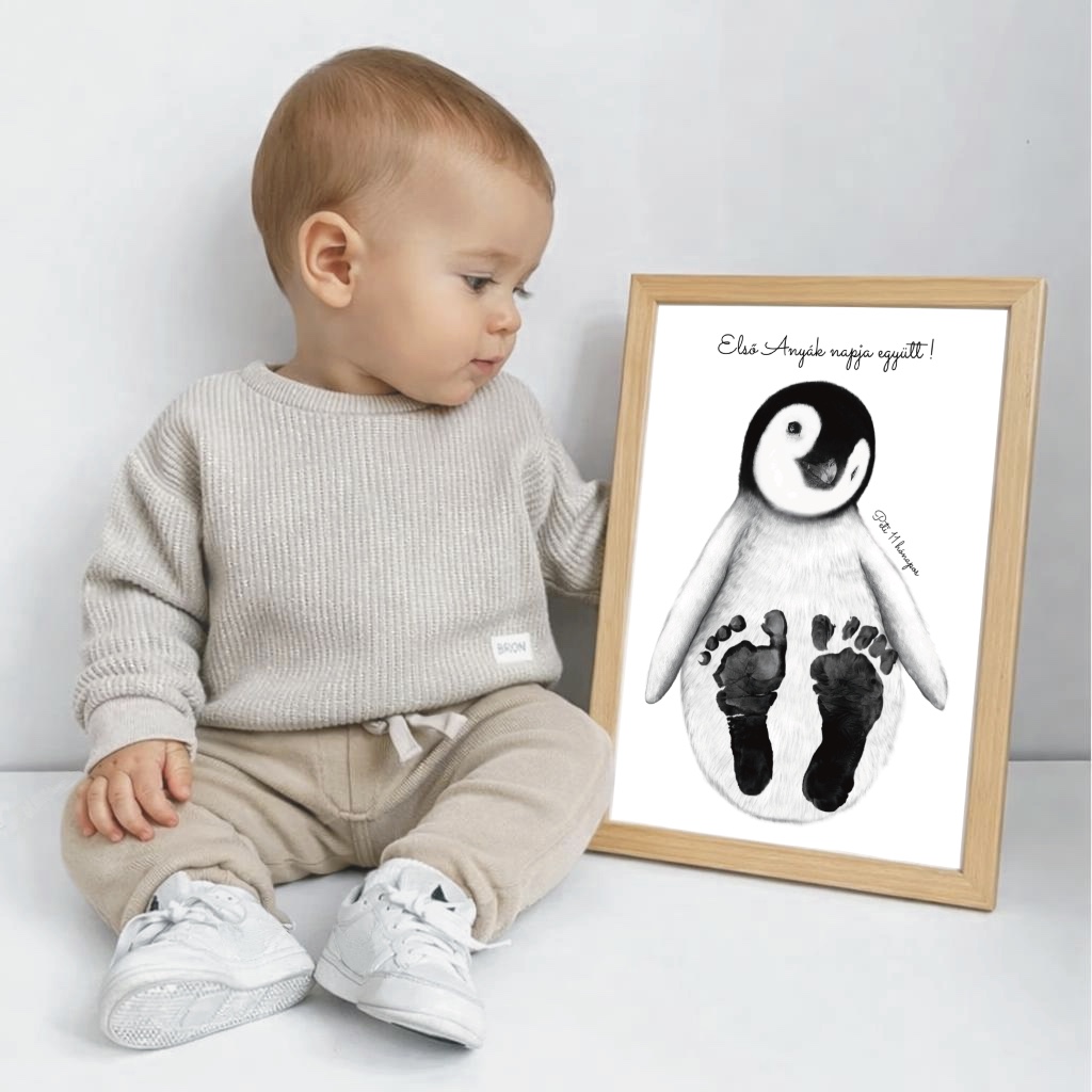 pingvin baba talplenyomat poszter